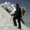03 072 Shawn C climbing the South Rim on Glacier Peak (176k)